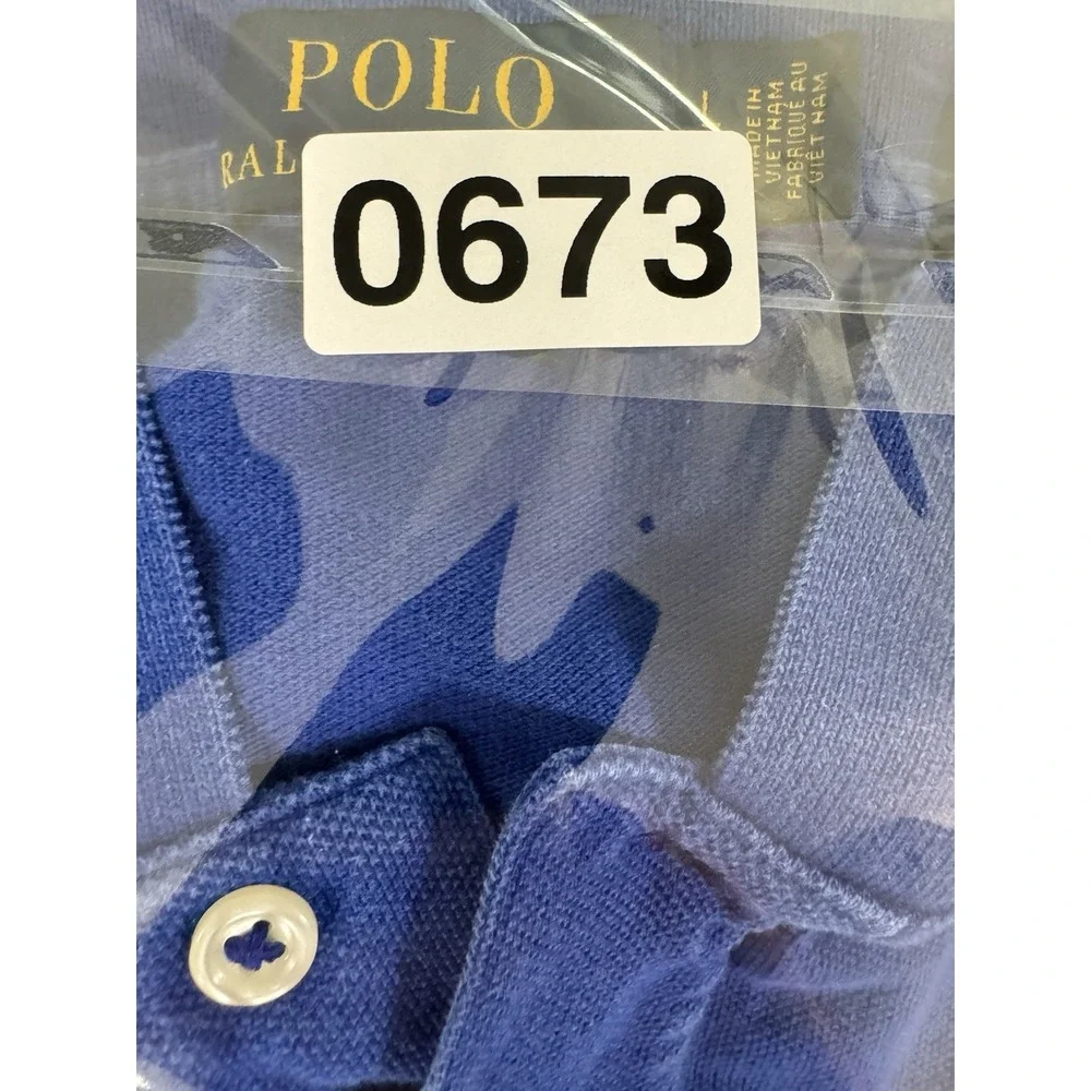 Polo Ralph Lauren Mens L Classic Fit Royal Blue Polo Shirt White Pony